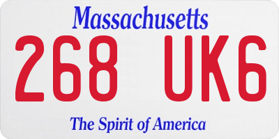 MA license plate 268UK6