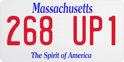 MA license plate 268UP1