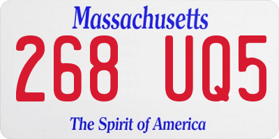 MA license plate 268UQ5