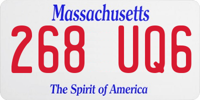 MA license plate 268UQ6