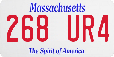 MA license plate 268UR4