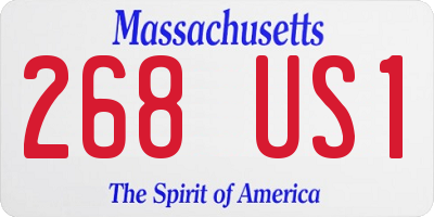 MA license plate 268US1