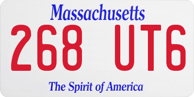 MA license plate 268UT6
