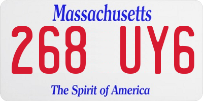 MA license plate 268UY6
