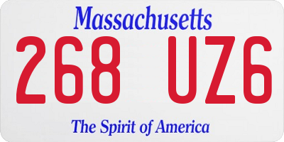 MA license plate 268UZ6