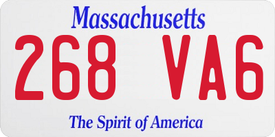MA license plate 268VA6