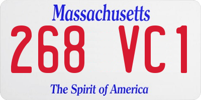 MA license plate 268VC1