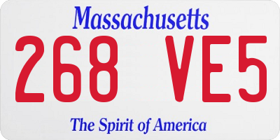MA license plate 268VE5