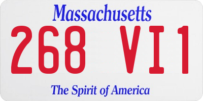 MA license plate 268VI1