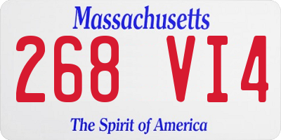 MA license plate 268VI4