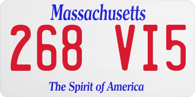 MA license plate 268VI5