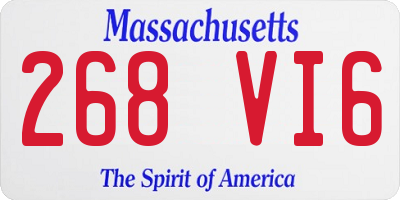 MA license plate 268VI6