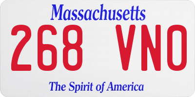 MA license plate 268VN0