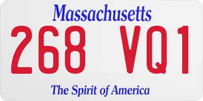 MA license plate 268VQ1