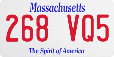 MA license plate 268VQ5