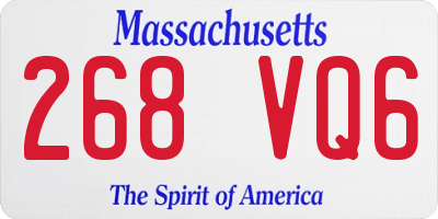 MA license plate 268VQ6