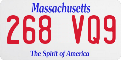 MA license plate 268VQ9
