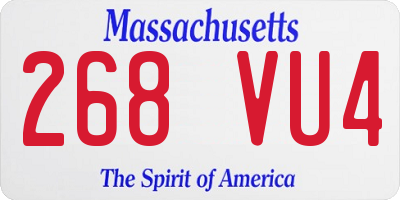 MA license plate 268VU4