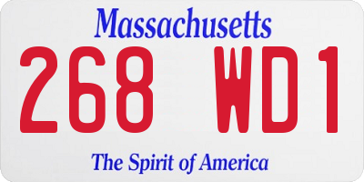 MA license plate 268WD1