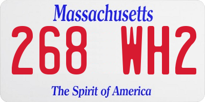 MA license plate 268WH2