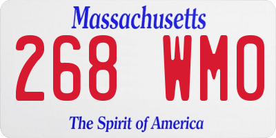 MA license plate 268WM0