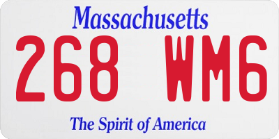 MA license plate 268WM6