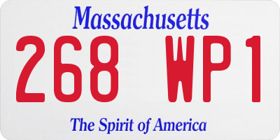 MA license plate 268WP1