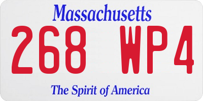 MA license plate 268WP4