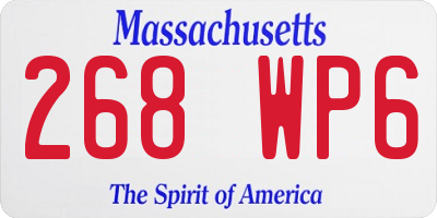MA license plate 268WP6