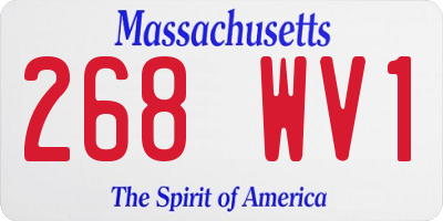 MA license plate 268WV1