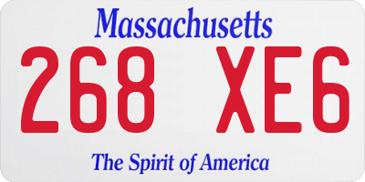 MA license plate 268XE6