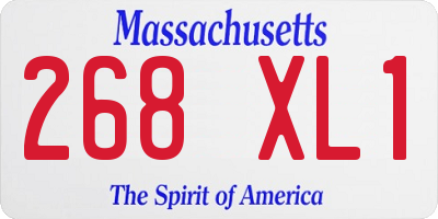 MA license plate 268XL1
