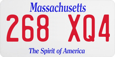 MA license plate 268XQ4