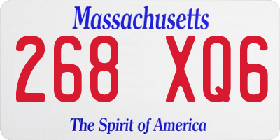 MA license plate 268XQ6