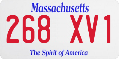 MA license plate 268XV1