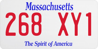MA license plate 268XY1