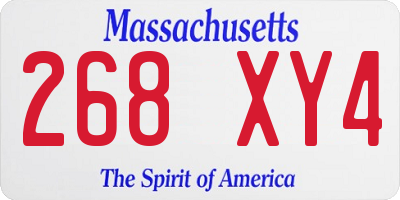 MA license plate 268XY4