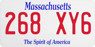 MA license plate 268XY6