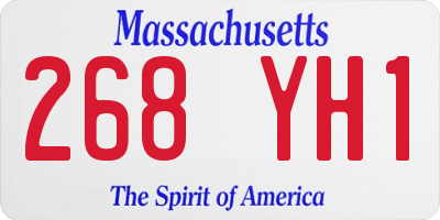 MA license plate 268YH1