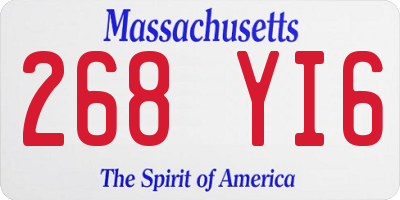 MA license plate 268YI6