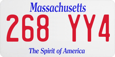 MA license plate 268YY4