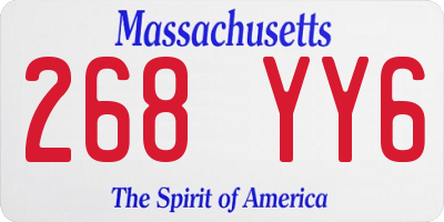 MA license plate 268YY6