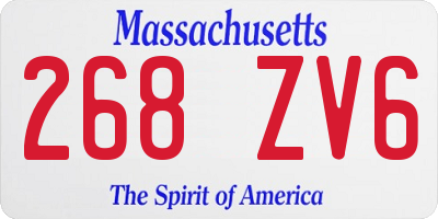 MA license plate 268ZV6