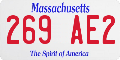 MA license plate 269AE2