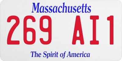 MA license plate 269AI1