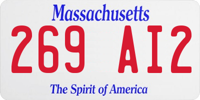 MA license plate 269AI2