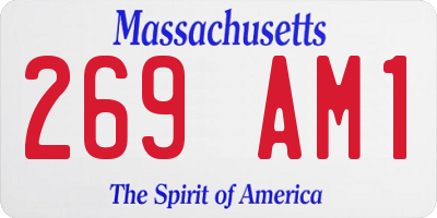 MA license plate 269AM1