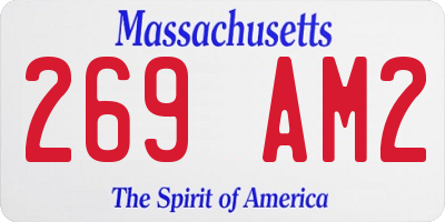 MA license plate 269AM2