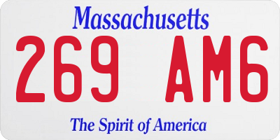 MA license plate 269AM6
