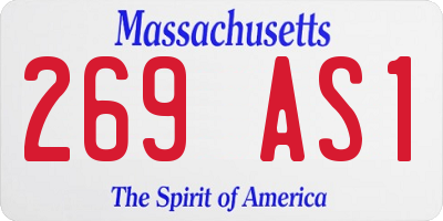 MA license plate 269AS1
